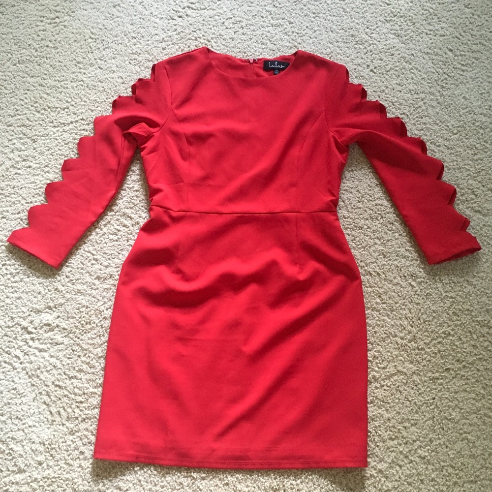 Anthropologie red dress